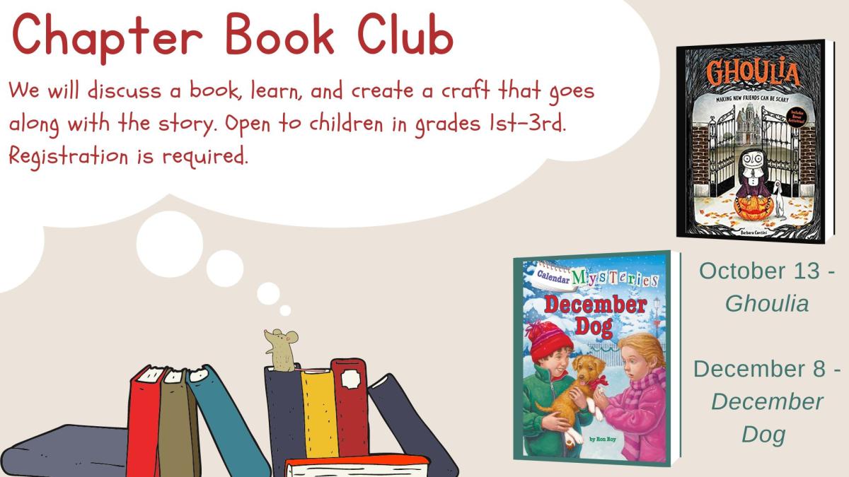 Flyer for Kids Chapter Book Club