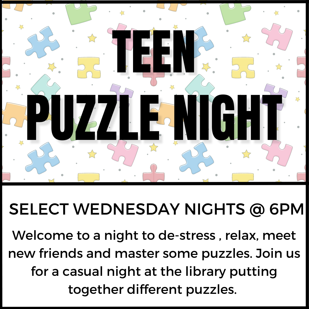 Teen Puzzle Night Flyer