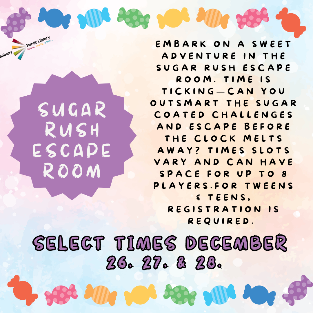 Sugar Rush Escape Room flyer