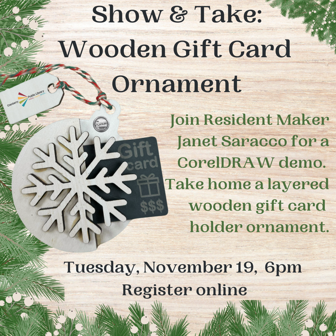 Show And Take: Wooden Gift Card Holder Flyer