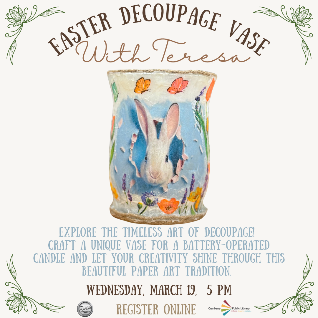 Easter Decoupage Vase Flyer