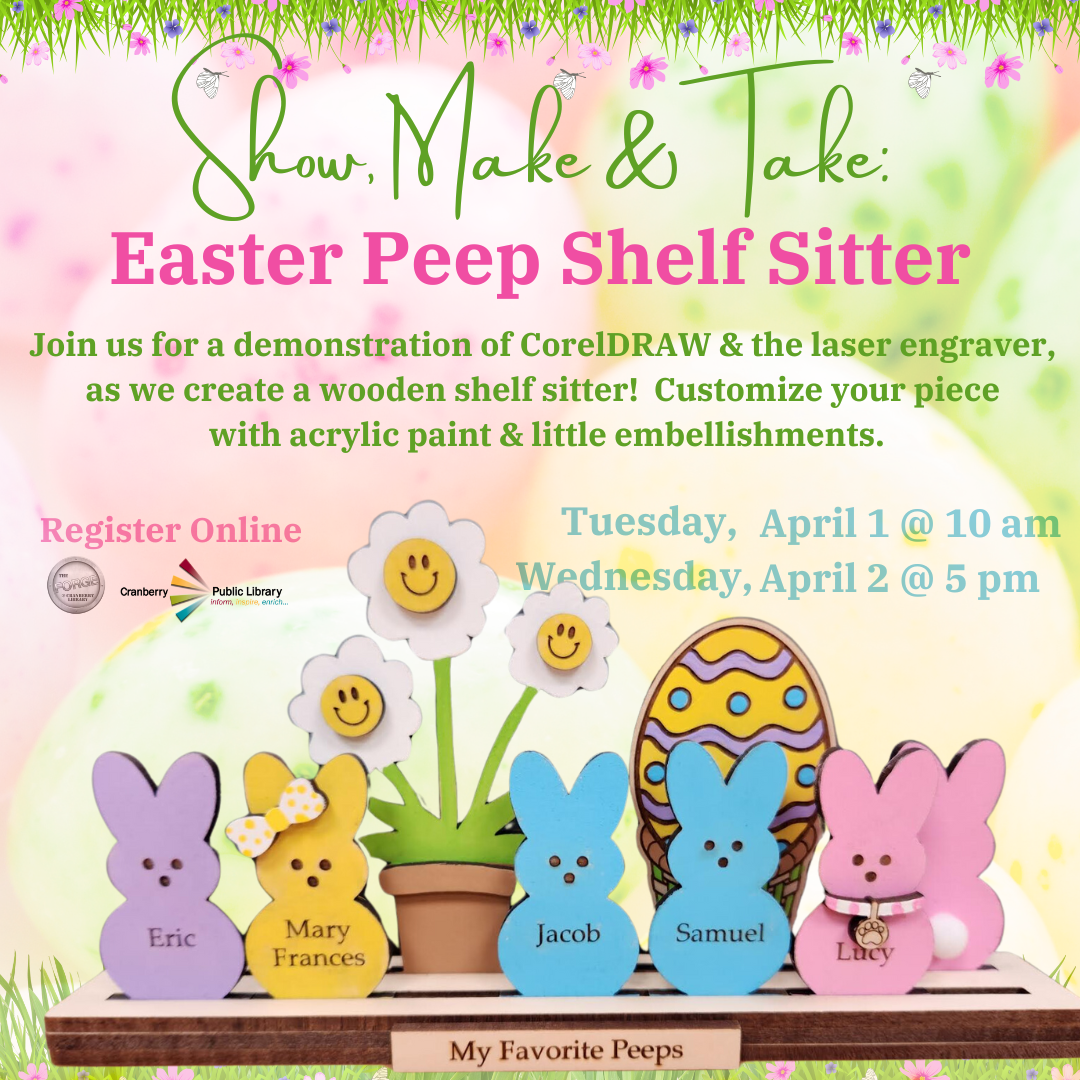 Show, Make & Take: Easter Peep Shelf Sitter Flyer