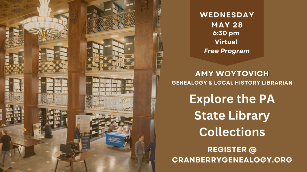 May Genealogy Club Event