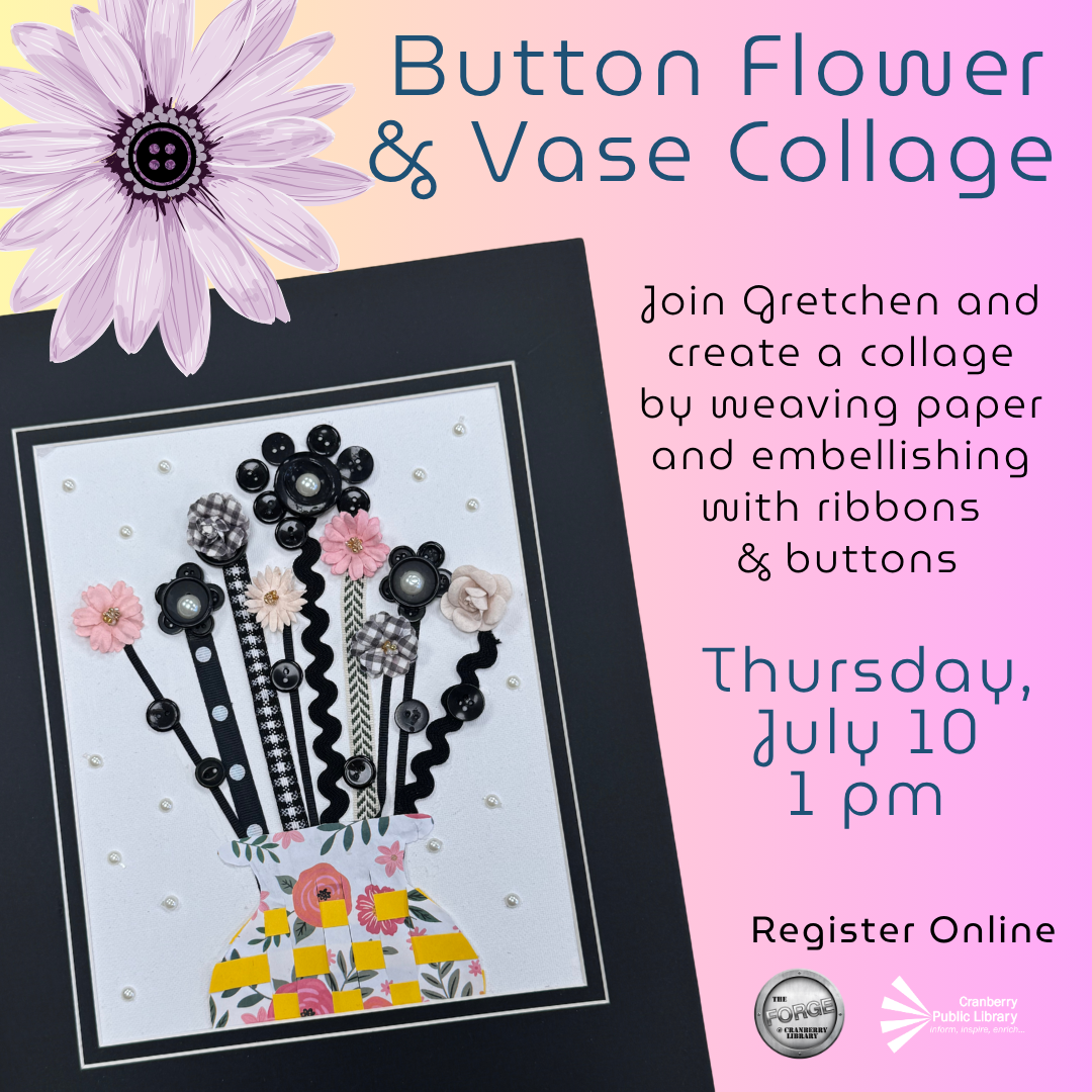 Button Flower Collage flyer